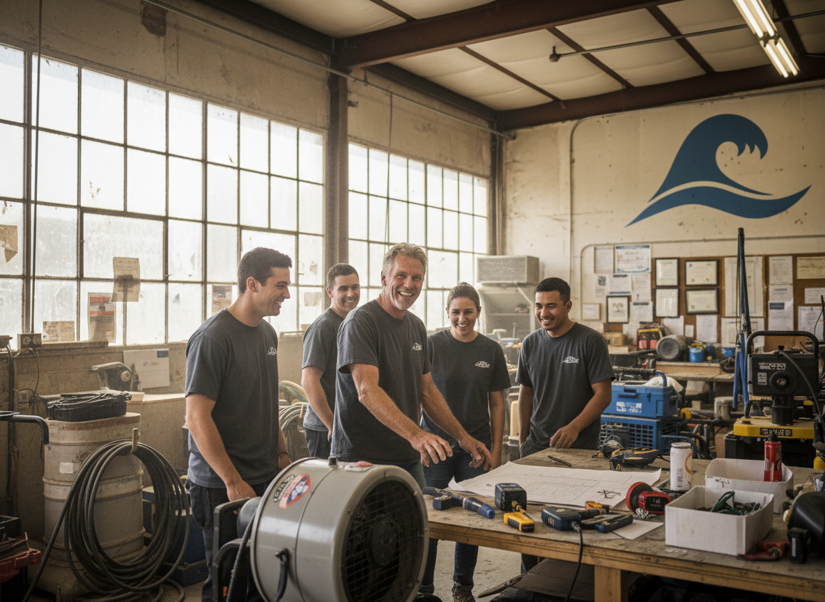 The Water Damage Restoration Corona Del Mar team at work in Corona Del Mar