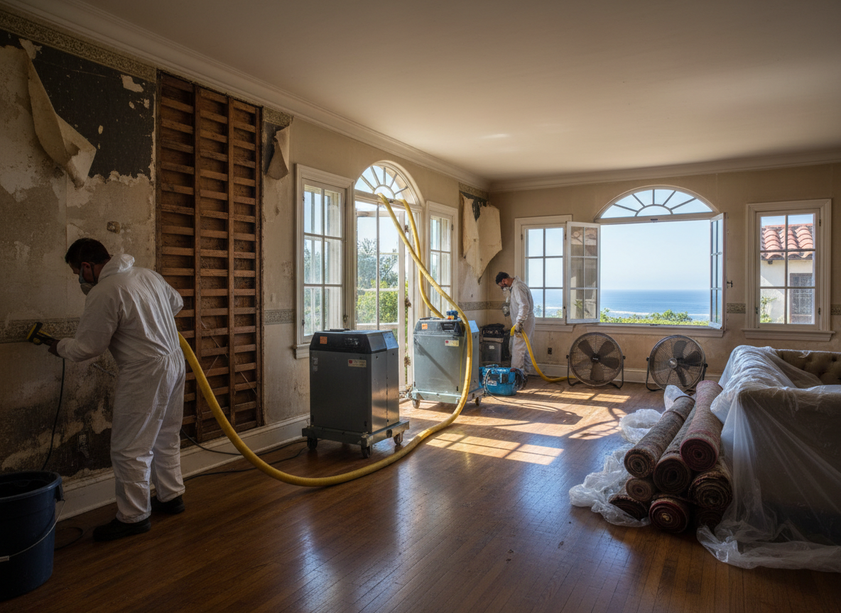 How To Dry Out Water-Damaged Areas In Older Corona Del Mar Homes