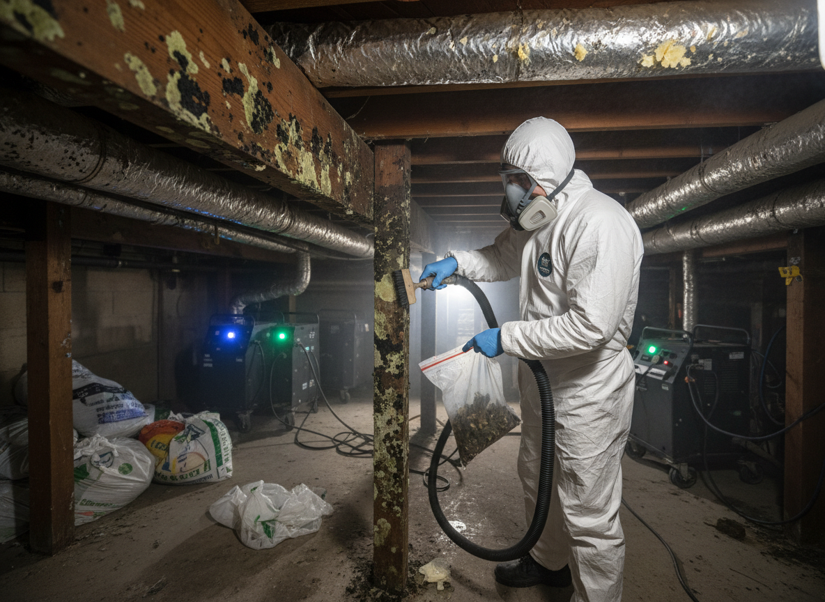 Crawl Space Mold Removal in Corona Del Mar, CA